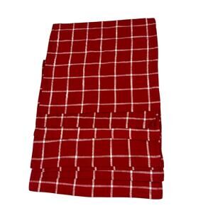 Threshold Napkins 19"x 17.5" Red Plaid Windowpane Set of 7